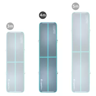 Inflatable Exercise Mat inSPORTline Airstunt 400 x 100 x 10 cm turquoise-dark gray