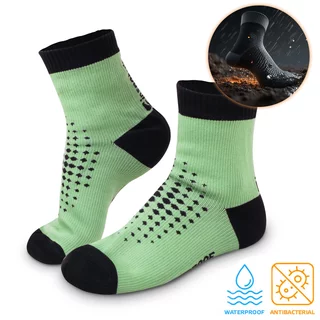 Waterproof Bamboo Ankle Socks inSPORTline Pantris AG+ Antibacterial - Green