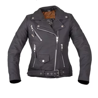 Women’s Leather Motorcycle Jacket W-TEC Brinea - Matte Black
