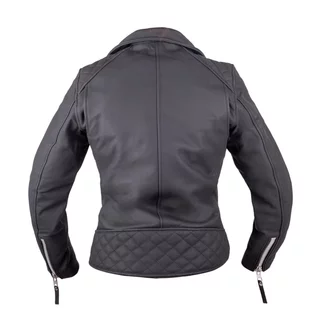 Women’s Leather Motorcycle Jacket W-TEC Brinea - Matte Black