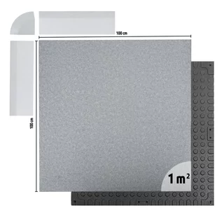 Heavy-Duty Floor Mat inSPORTline Luxteko Waffle 100 x 100 x 2 cm - mramor