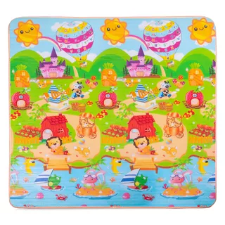 Roll-Up Children’s Mat inSPORTline Lhotino 200 x 180 x 1.5 cm - Řeka/Oceán