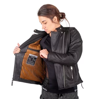 Women’s Leather Jacket W-TEC Mantura - Dark Brown