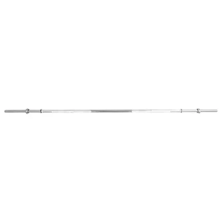 Straight Weightlifting Barbell inSPORTline Welenorty 220 cm / 30 mm with Threaded Ends and Collars