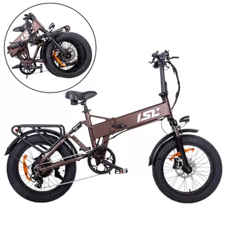 Folding Electric Fat Bike inSPORTline ISL Baxom Lite 720Wh 20” - Deep Coffee