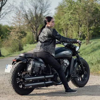 Women's moto leggings W-TEC Woposum - Black