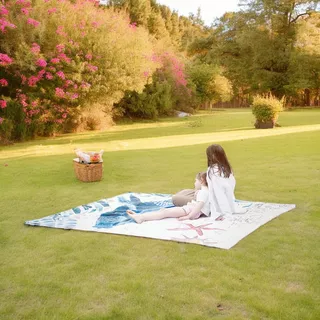 Picnic Blanket inSPORTline Maritino 208 x 197 cm - Ocean Life