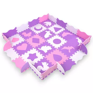 Foam Puzzle Playmat w/ Playpen inSPORTline Burgino 30 x 30 x 1 cm, 36 Pieces