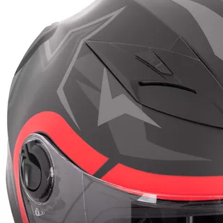 Open-Face Helmet W-TEC Barcela Vermella - Black-Grey