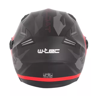 Open-Face Helmet W-TEC Barcela Vermella - Black-Grey