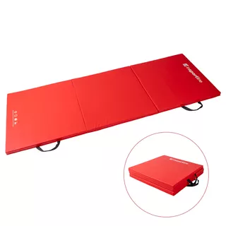 Folding Gymnastics Mat inSPORTline Trifold 180 x 60 x 3 cm - Red