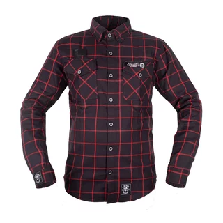 Shirt W-TEC Black Heart Respector II - černá s červeným pruhem