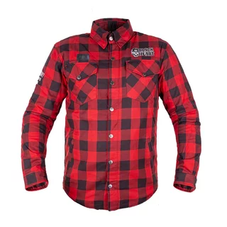 Motorcycle Shirt W-TEC Black Heart Rattlesneak - červeno-černá kostkovaná