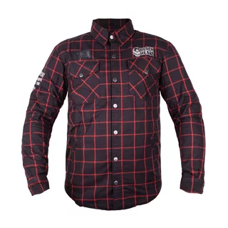 Motorcycle Shirt W-TEC Black Heart Rattlesneak - černá s červeným pruhem