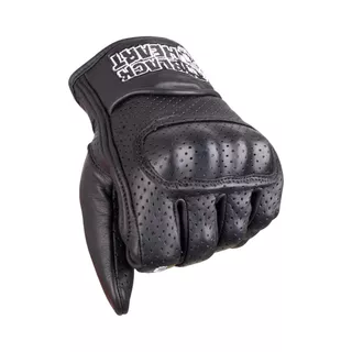Leather Motorcycle Gloves W-TEC Black Heart Rookah - Black