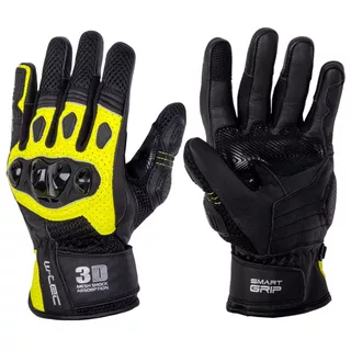 Motorcycle Gloves W-TEC Janstur - Black-Fluo