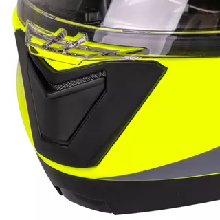 Flip-Up Motorcycle Helmet W-TEC Banelmeda - Black-Fluo Yellow