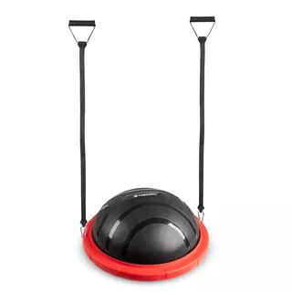 Balance Trainer inSPORTline Dome Edge w/ 100 cm/4.6 kg Resistance Bands - Red-Black - Red-Black