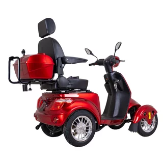 Four-Wheel Electric Scooter w/ Tow Bar & Trailer inSPORTline Antun - Red