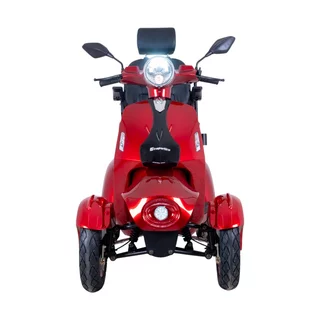 Four-Wheel Electric Scooter w/ Tow Bar & Trailer inSPORTline Antun - Red
