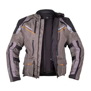 Touring Motorcycle Jacket W-TEC Smackton - Grey Orange