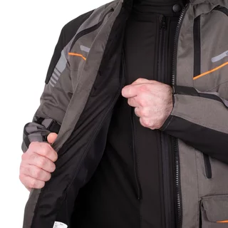 Touring Motorcycle Jacket W-TEC Smackton - Grey Orange