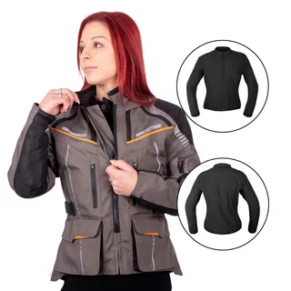 Women’s Touring Motorcycle Jacket W-TEC Smackton Lady - Grey Orange