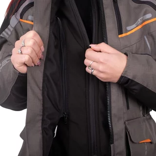Women’s Touring Motorcycle Jacket W-TEC Smackton Lady - Grey Orange