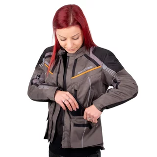Women’s Touring Motorcycle Jacket W-TEC Smackton Lady - Grey Orange