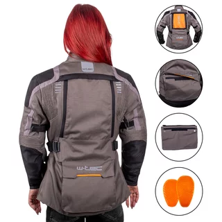 Women’s Touring Motorcycle Jacket W-TEC Smackton Lady - Grey Orange