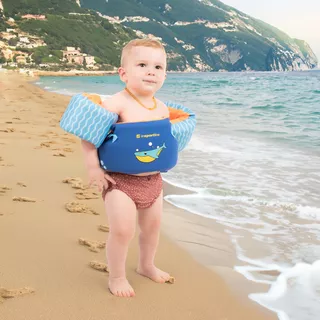 2-in-1 Children’s Pool Float Vest w/ Water Wings inSPORTline Banarito - Pink