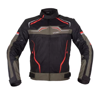 Summer Motorcycle Jacket W-TEC Rovin - černo-zeleno-červená