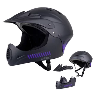 Downhill Helmet W-TEC Campanero Noir Violet