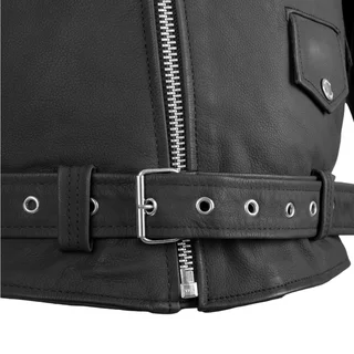 Men’s Leather Jacket W-TEC Brineo - Matte Black