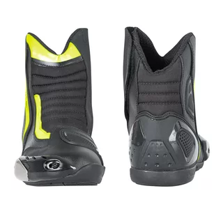 Motorcycle Boots W-TEC GlamCE - Black-Fluo Yellow
