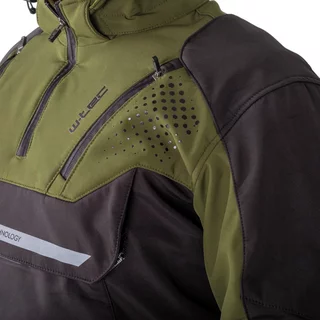 Men’s Softshell Motorcycle Jacket W-TEC Annorack - Khaki-Black