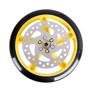 Replacement Wheel w/ Brake Rotor for inSPORTline Discola Scooter 200 x 30 mm - Yellow