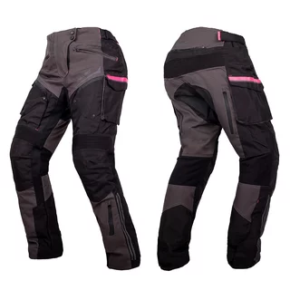 Women’s Motorcycle Pants W-TEC Barbata - černo-šedo-růžová