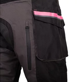 Women’s Motorcycle Pants W-TEC Barbata - černo-šedo-růžová