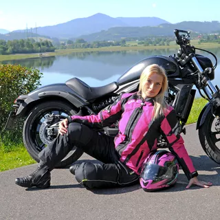Flip-Up Motorcycle Helmet W-TEC Pezzon Magenta - Pink-Black