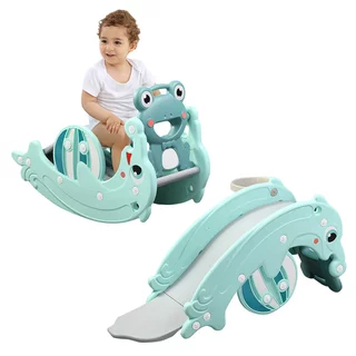 3-in-1 Children’s Slide & Swing Set inSPORTline Frofino - Mint - Mint