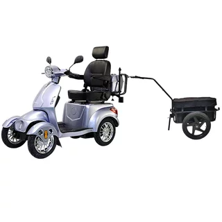 Four-Wheel Electric Scooter w/ Tow Bar & Trailer inSPORTline Antun