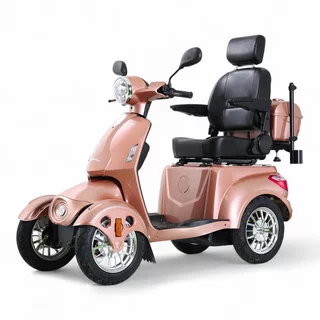 Four-Wheel Electric Scooter w/ Tow Bar inSPORTline Antun - Pink