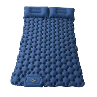 Inflatable Sleeping Pad for Two w/ Integrated Pump inSPORTline Faustea 192 x 125 x 8 cm - Blue