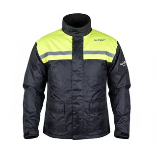 Motorcycle Rain Jacket W-TEC Nowet - Black-Fluo