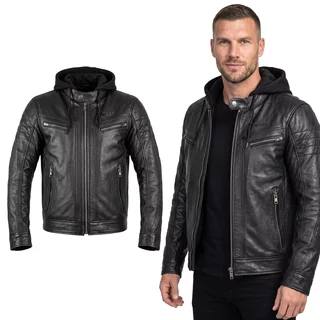 Leather Motorcycle Jacket W-TEC Murayo II - Black