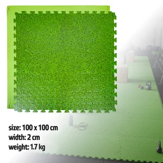Tatami Puzzle Mat inSPORTline Zemalpro 100 x 100 x 2 cm - motiv trávníku
