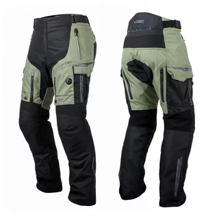 Motorcycle Pants W-TEC Karmal - černo-olivově zelená