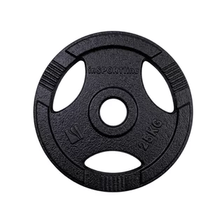 Cast Iron Olympic Weight Plate inSPORTline Hamerton Black 25 kg, 50 mm