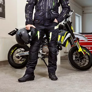 Motorcycle Pants W-TEC Aircross - Black-Grey